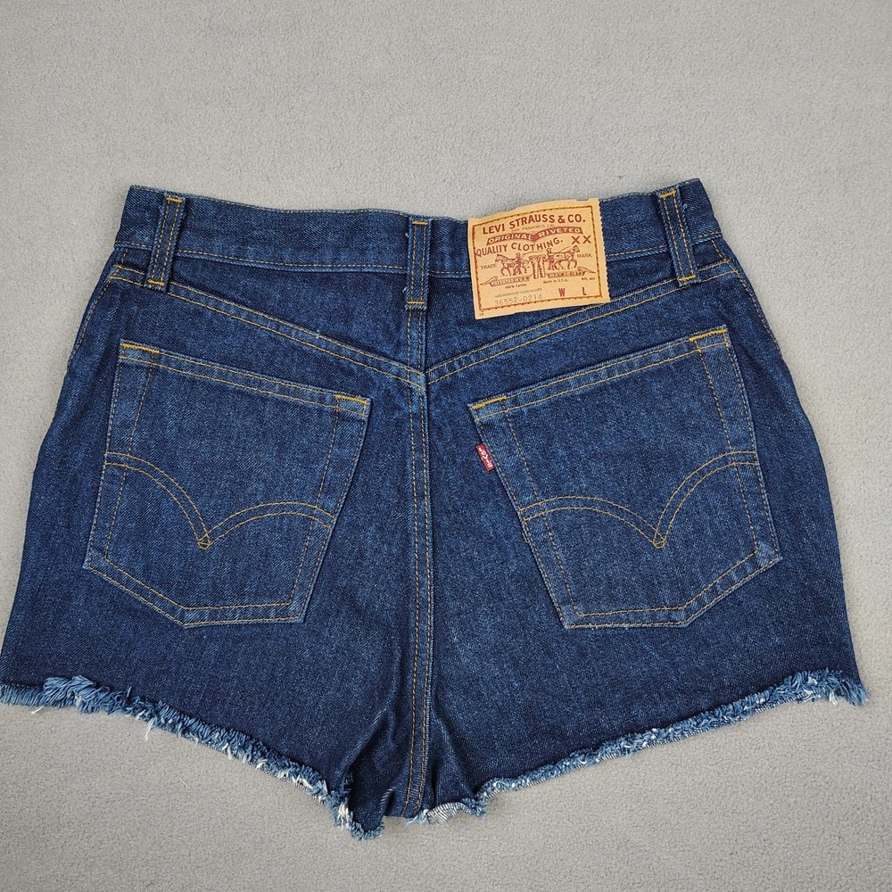 Vintage Levis XX Cutoff Denim Shorts Women 26 (2) Indigo Blue Boho Cowgirl Beach